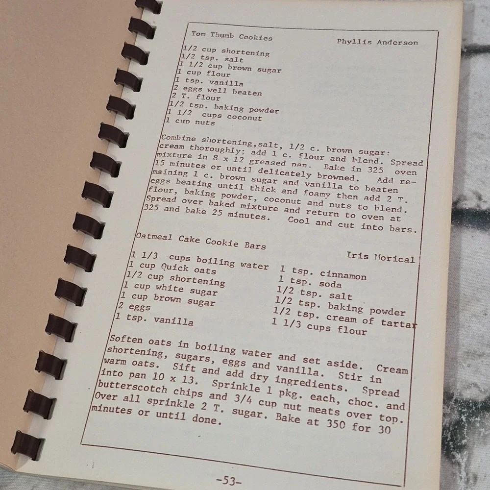 Our‎ Favorite Recipes Brewster Log Church 1974 Washington Vintage Cookbook